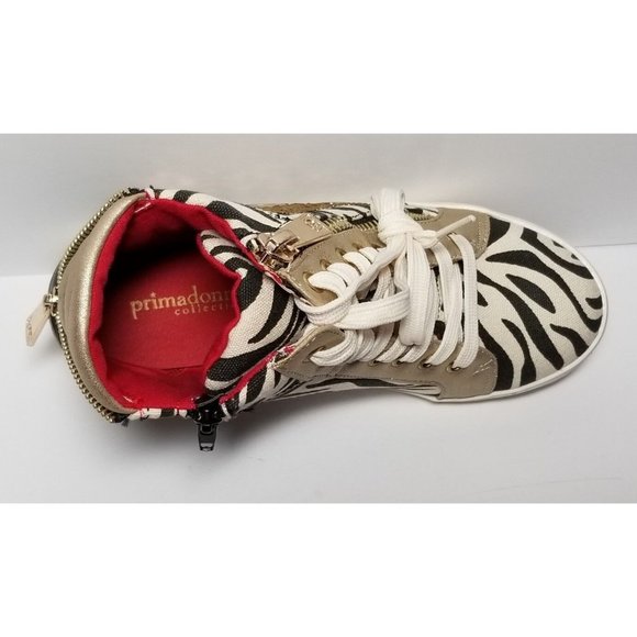 PRIMADONNA COLLECTION WOMEN'S ZEBRA PRINT CANVAS SNEAKERS EURO SIZE 36 NEW IN BO - Picture 9 of 12